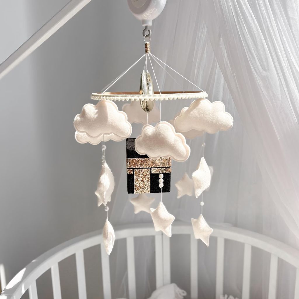 Quran Speaker Baby Mobile – Premium Gold